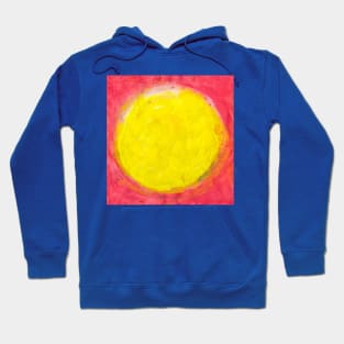 Yellow circle on a red base Hoodie